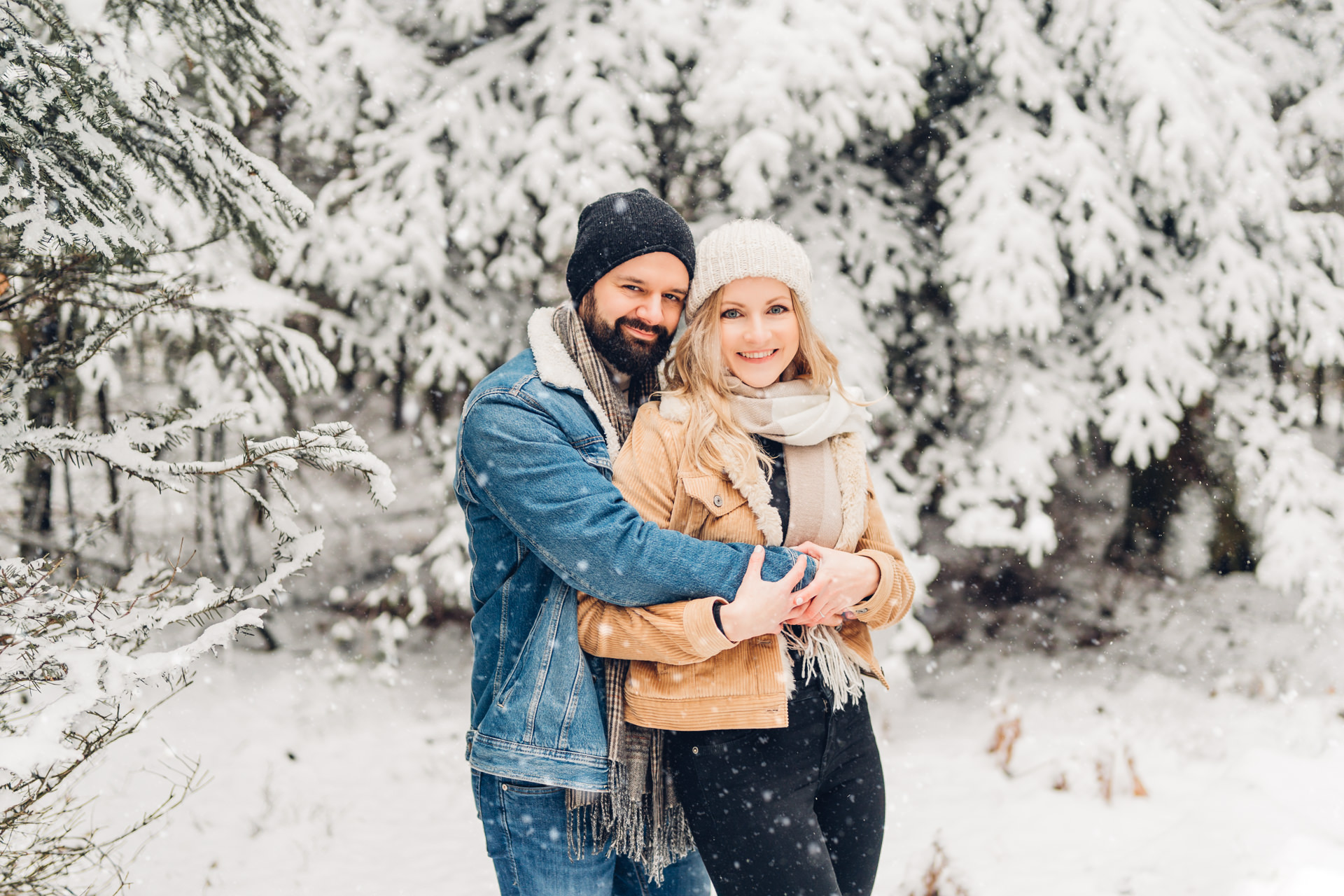 verlobungsshooting im Schnee Fotografin Pirmasens