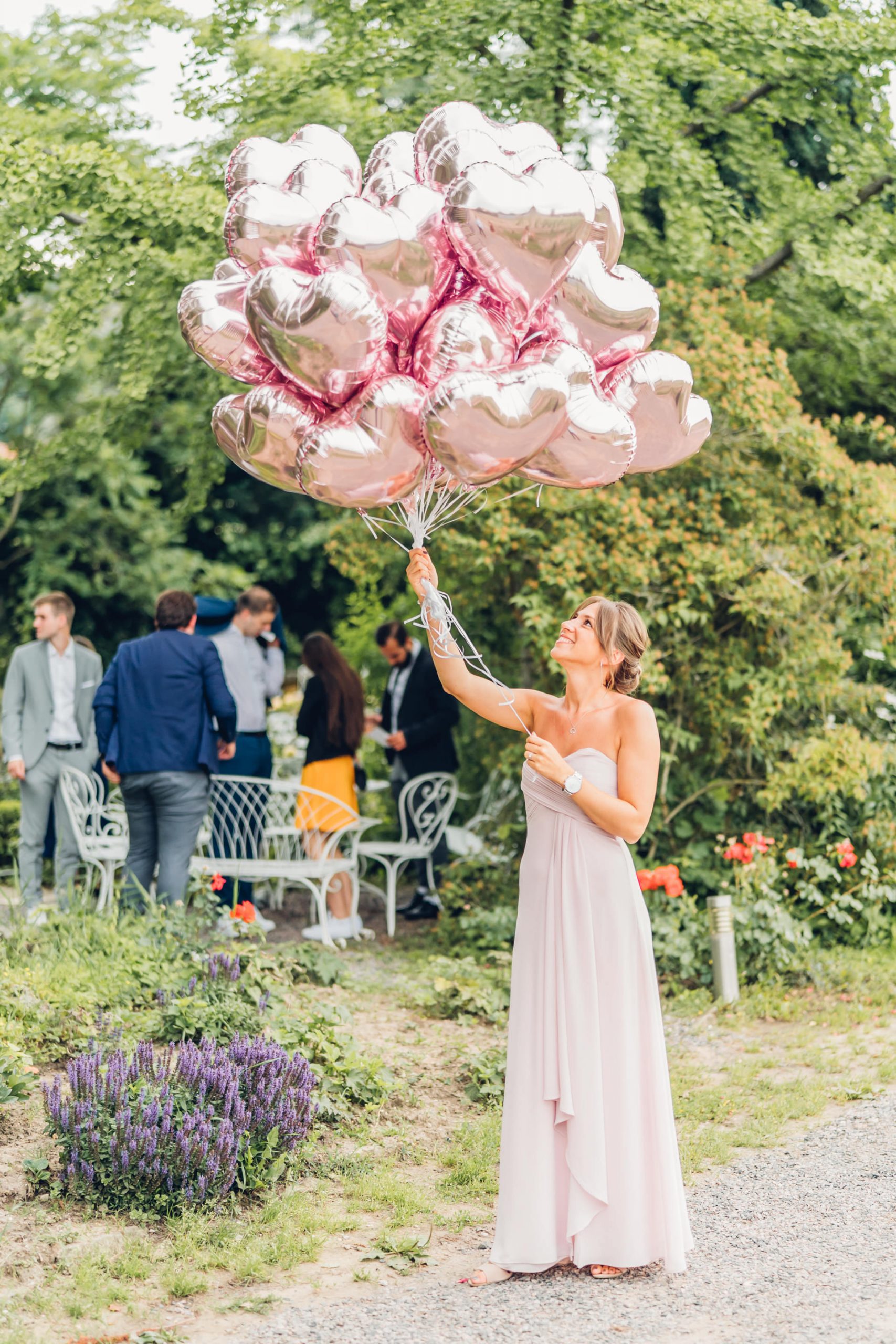 Hochzeit Weingut Fitz Ritter Rebarena Luftballons